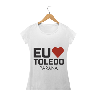 Nome do produtoCamiseta Baby Long Feminina - Eu Amo Toledo Paraná