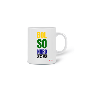 Caneca Bolsonaro 2022 Color em Cerâmica