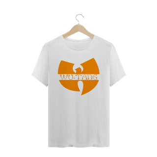 Nome do produtoCamiseta de Malha Quality Wu Tang Clan Logo Texto Tradicional Laranja