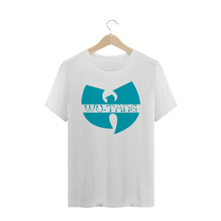 Nome do produtoCamiseta de Malha Quality Wu Tang Clan Logo Texto Tradicional Azul