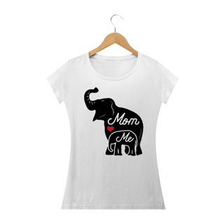 Nome do produto Camiseta Baby Long Quality Estampa Elefante Mom Me