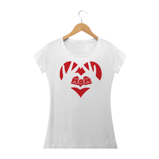 Nome do produto Camiseta Baby Long Quality Estampa Coração Mom