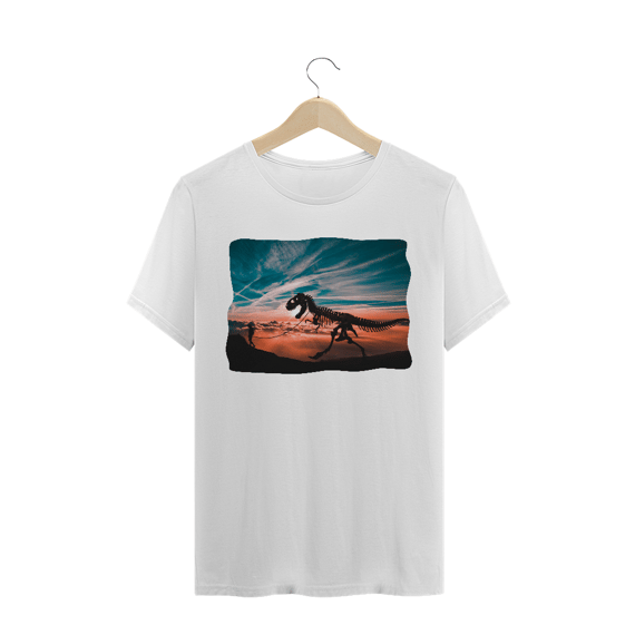 Camiseta Quality Estampa Passeando com Dinossauro