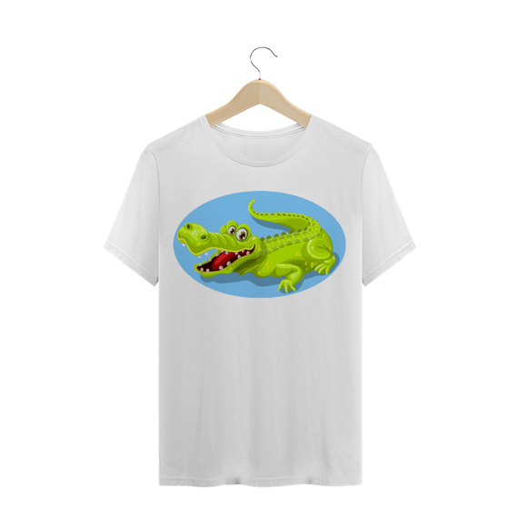 Camiseta Masculina Quality Estampa Jacaré Sorrindo