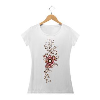 Nome do produto Camiseta Baby Long Quality Estampa Galhos Abstrato