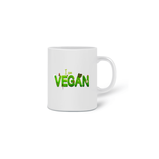 Nome do produto Caneca Cerâmica Estampa Frase I am VEGAN
