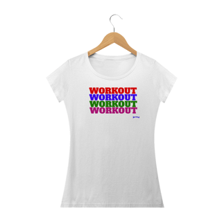 Camiseta Feminina Workout Baby Long  Quality