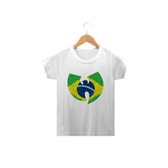 Camiseta Infantil Wu Tang Clan Logo Brasil