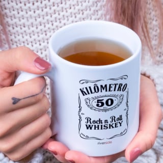 Caneca Cerâmica Kilômetro 50 Branca