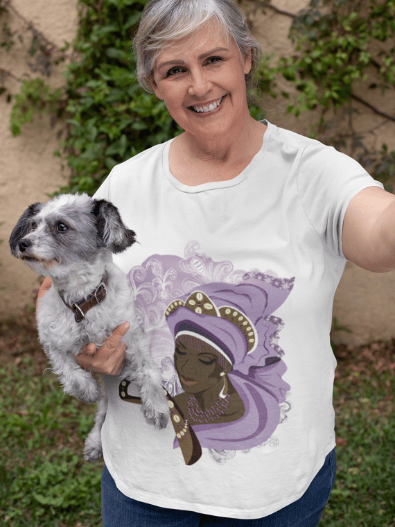 Camiseta Orixá Nanã (Modelo Plus Size)