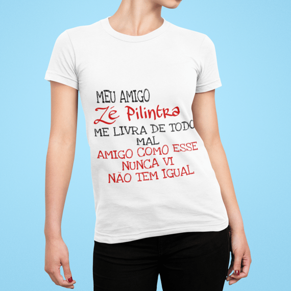 Baby Look Mensagem Zé Pilintra