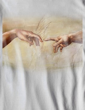 Camiseta 'A Criação de Adão' (Unissex)