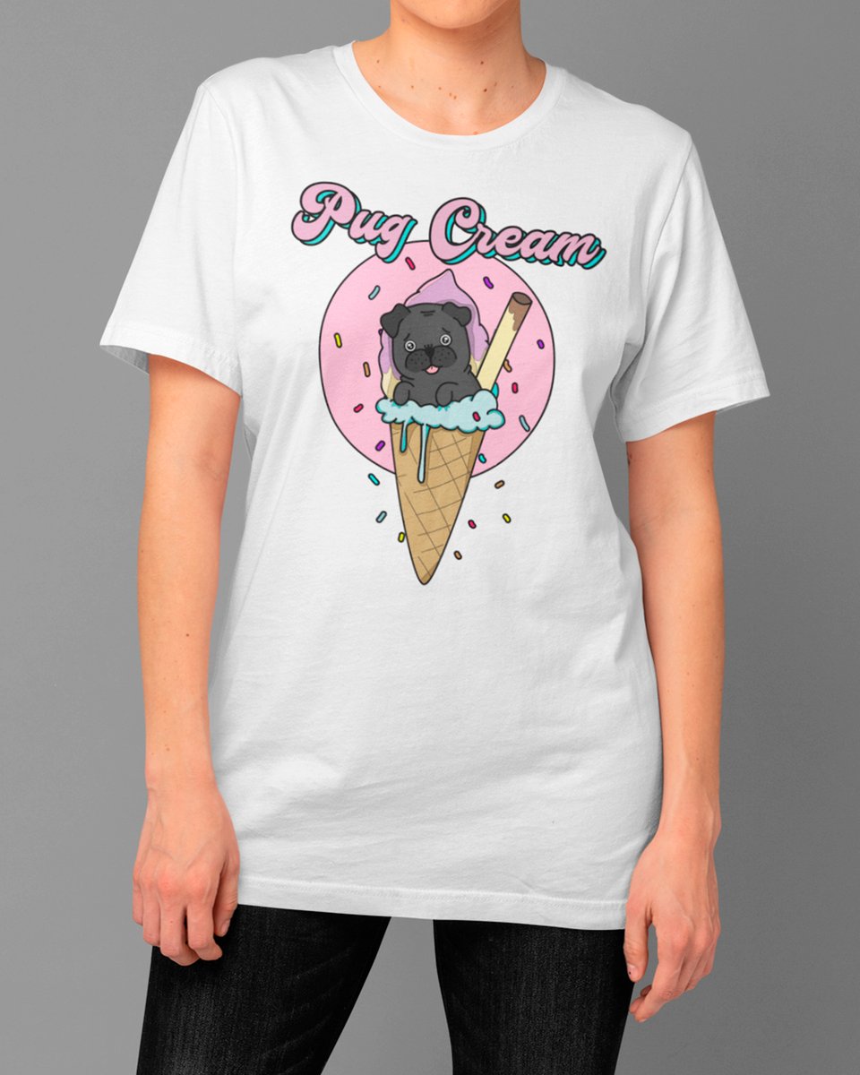 Nome do produto: Camiseta Pug Cream