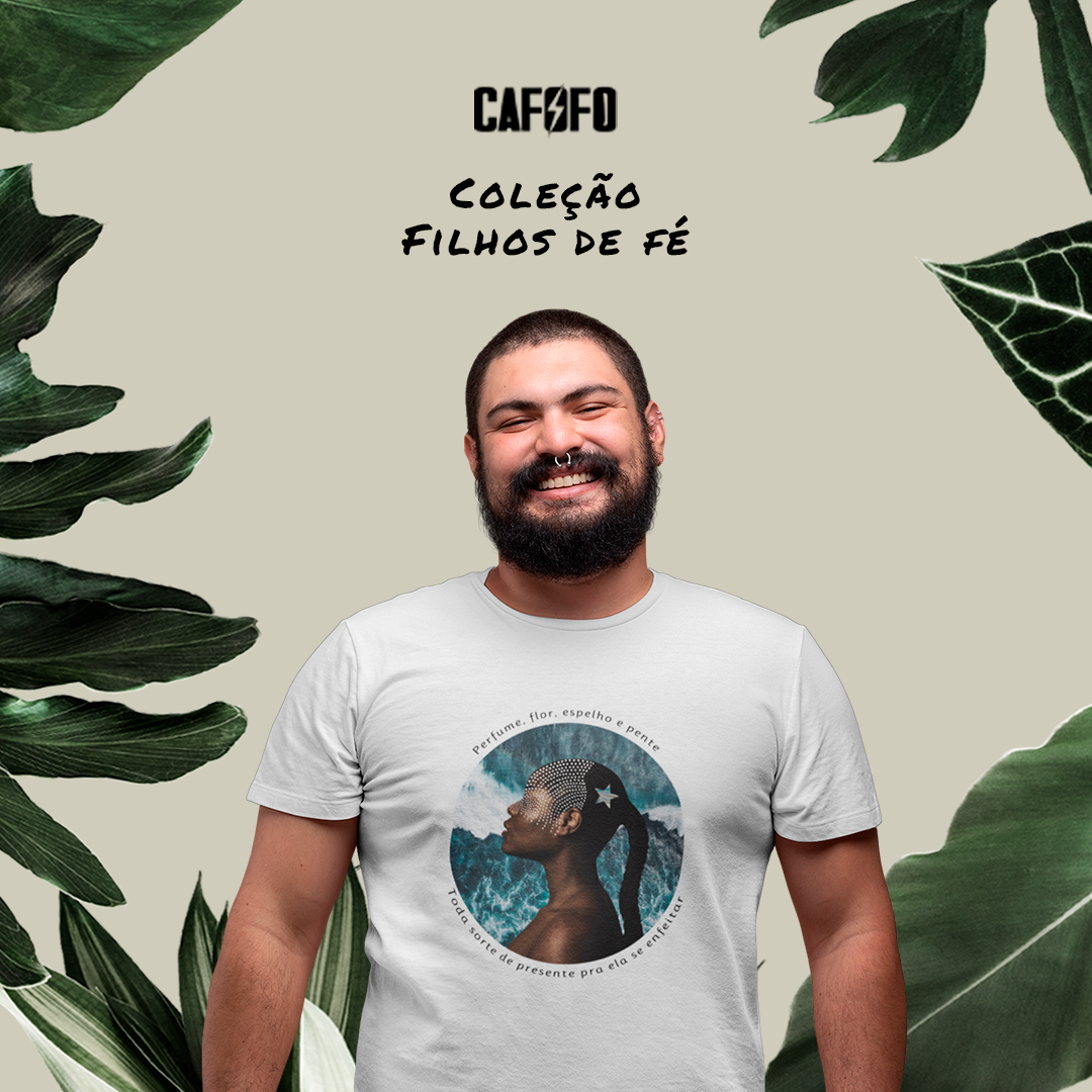 Nome do produto: Camiseta Plus Size - Filhos de Fé - Iemanjá