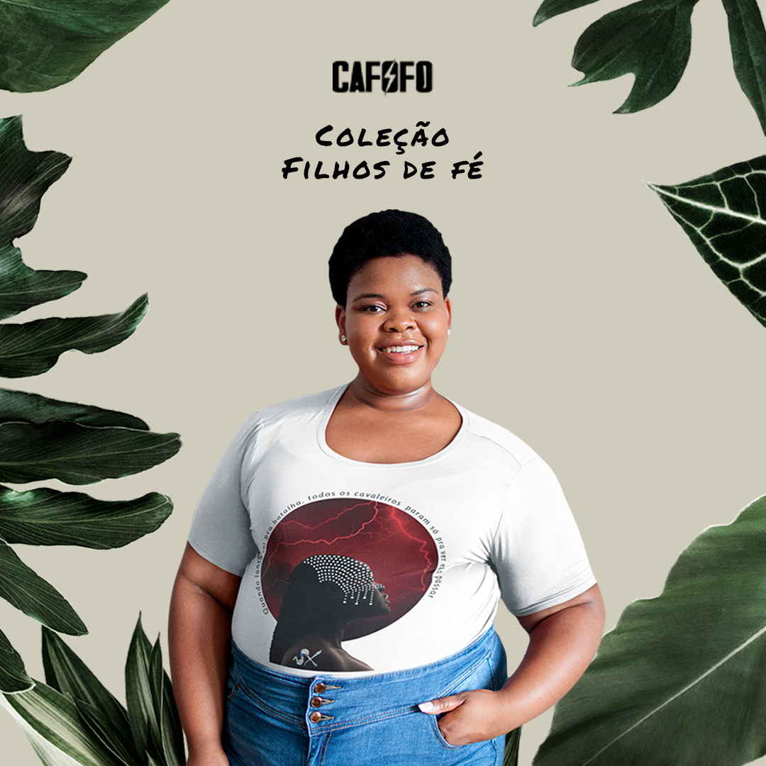 Nome do produto: Camiseta Plus Size - Filhos de Fé - Iansã