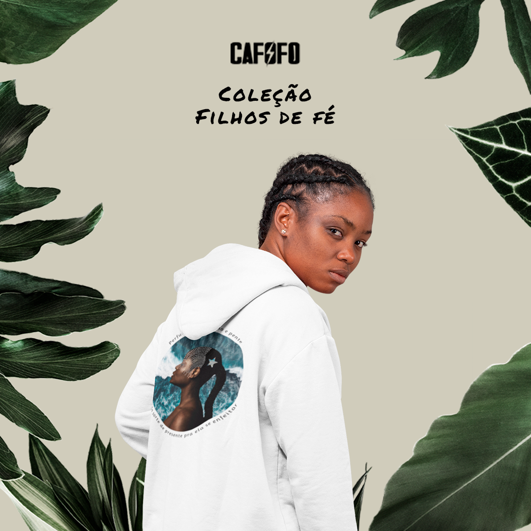 Nome do produto: Moletom com capuz - Filhos de Fé - Iemanjá 