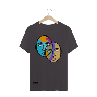 Nome do produtoCamiseta estonada masculina rostos coloridos 2faces Pincelandu