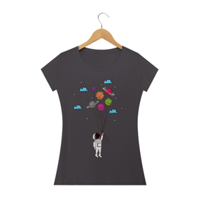 Astronauta Balões de Planetas (Baby Long Tecido Estonada)