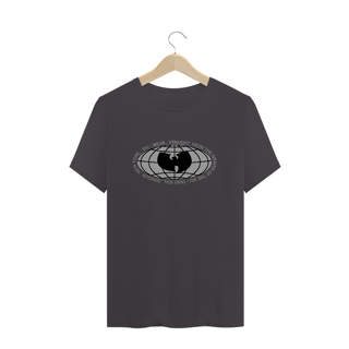 Camiseta de Malha ESTONADA Pré-Lavada Wu Tang Clan Globo Letras Chumbo