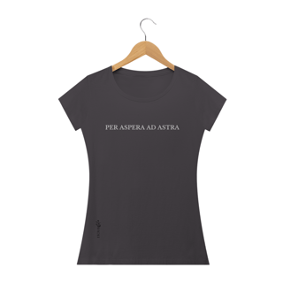 Nome do produto Camiseta envelhecida feminina Per aspera ad astra