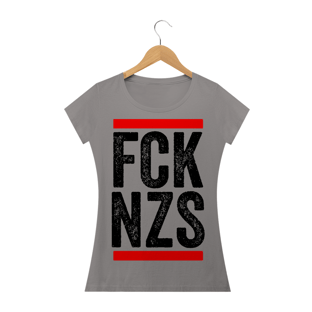 Nome do produtoBaby Look FCK NZS (branca e cinza mescla)