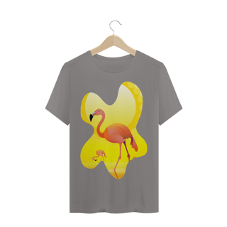 Nome do produto Camiseta Quality Estampa Garça Rosa
