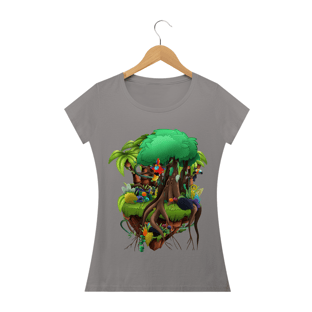 Nome do produtoCamiseta Baby Long Feminina - Ilha Flutuante