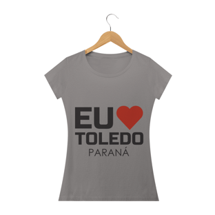 Nome do produtoCamiseta Baby Long Feminina - Eu Amo Toledo Paraná