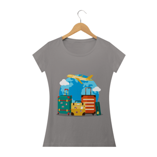 Nome do produtoCamiseta Baby Long Feminina - Travel Time