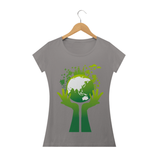 Nome do produtoCamiseta Baby Long Feminina - Planeta Sustentável