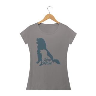 Nome do produto Camiseta Baby Long Quality Estampa Cachorro - Frase Hey Mom
