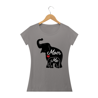 Nome do produto Camiseta Baby Long Quality Estampa Elefante Mom Me