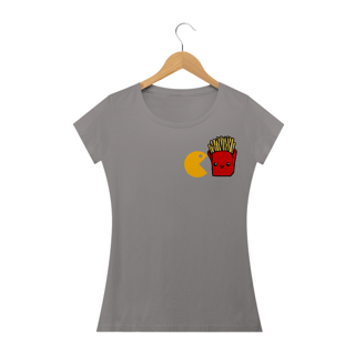 Nome do produto Camiseta Baby Long Quality Estampa PAC-MAN com Fritas