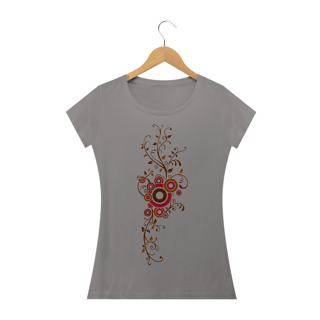 Nome do produto Camiseta Baby Long Quality Estampa Galhos Abstrato