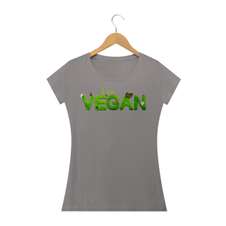 Nome do produto Camiseta Baby Long Quality Estampa Frase I am VEGAN