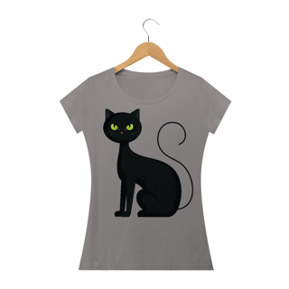Nome do produto Camiseta Quality Estampa Gato Preto