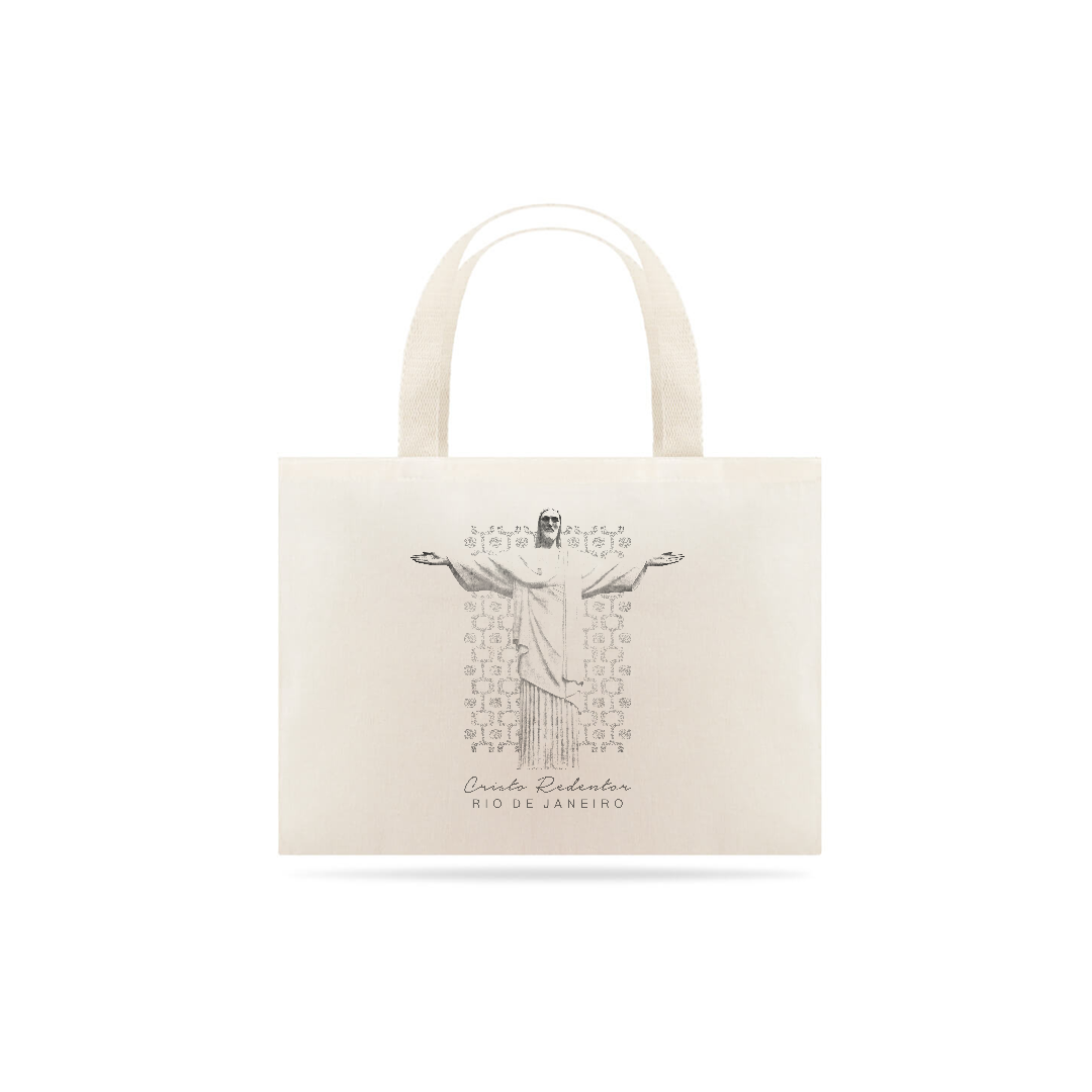 Ecobag Cristo Redentor braços abertos calçadão Ipanema