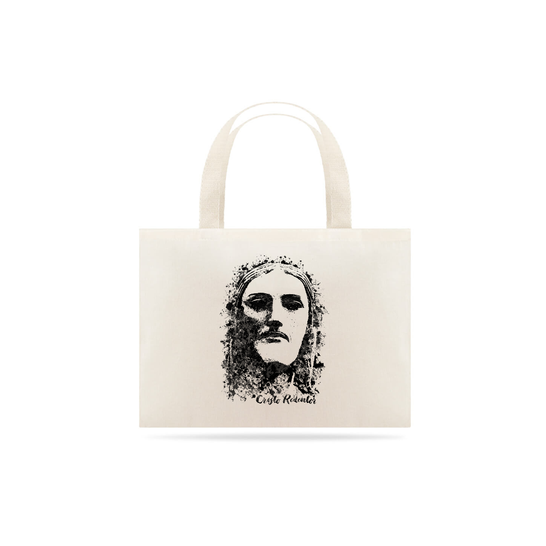 Ecobag Cristo Redentor rosto graffiti