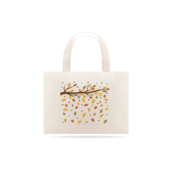 Bolsa Eco Bag Grande Estampa Folhas Outono