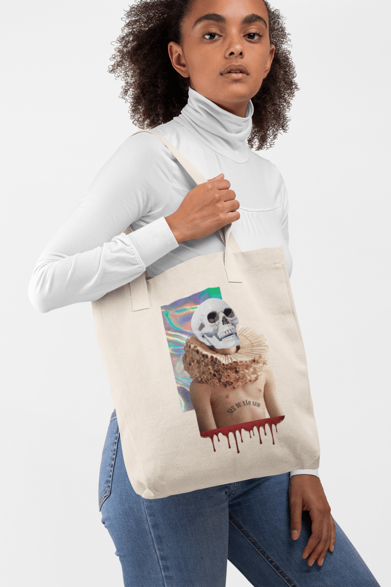 Nome do produto: Ecobag - Hamlet Caveirudo - Coleção Dramaturgias 