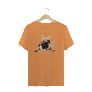 Nome do produtoCamiseta Pug - Eu ouvi biscoito? - Premium Estonada