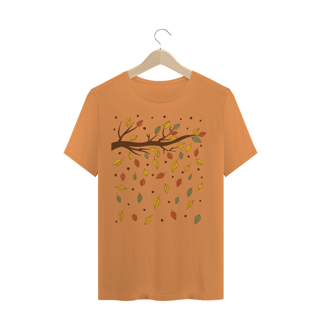 Nome do produto Camiseta Masculina Estonada Estampa Folhas Outono