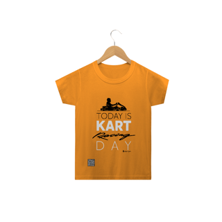 Nome do produto T-shirt Classic Infantil Quick Racing | Today is kart racing day.