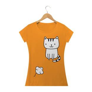 Nome do produtoCamiseta feminina gato e rato