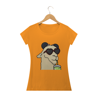 Nome do produtoCamiseta Feminina Sticker Lhama