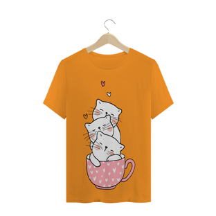 Nome do produtoCamiseta Gatinhos na Xícara (gatos)