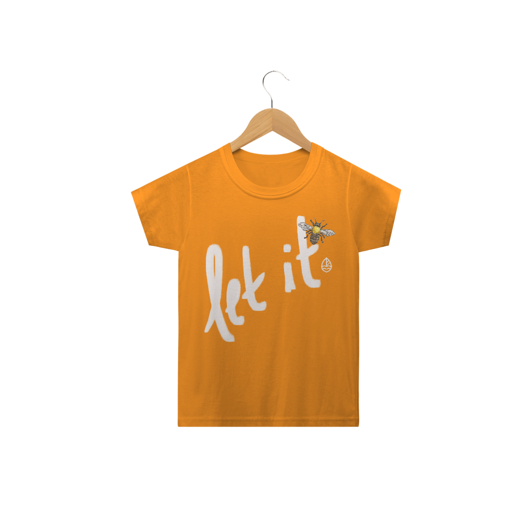 Camisa Let It Bee Infantil Laranja/Amarela