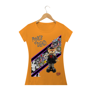Nome do produtoPunk's Not Dead!!!! Camisa Feminina Baby Long Quality