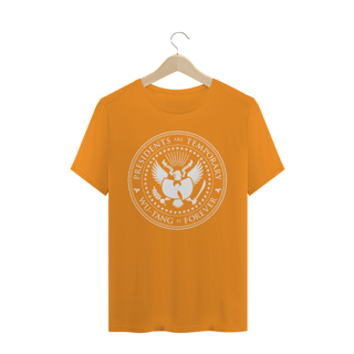 Nome do produtoCamiseta de Malha Quality Wu Tang Clan  Presidents Are Temporary Logo White