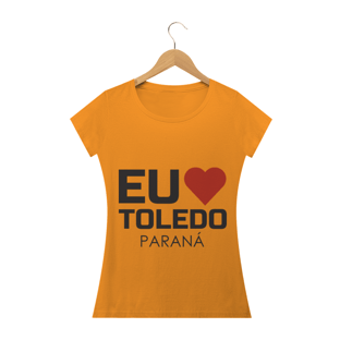 Nome do produtoCamiseta Baby Long Feminina - Eu Amo Toledo Paraná